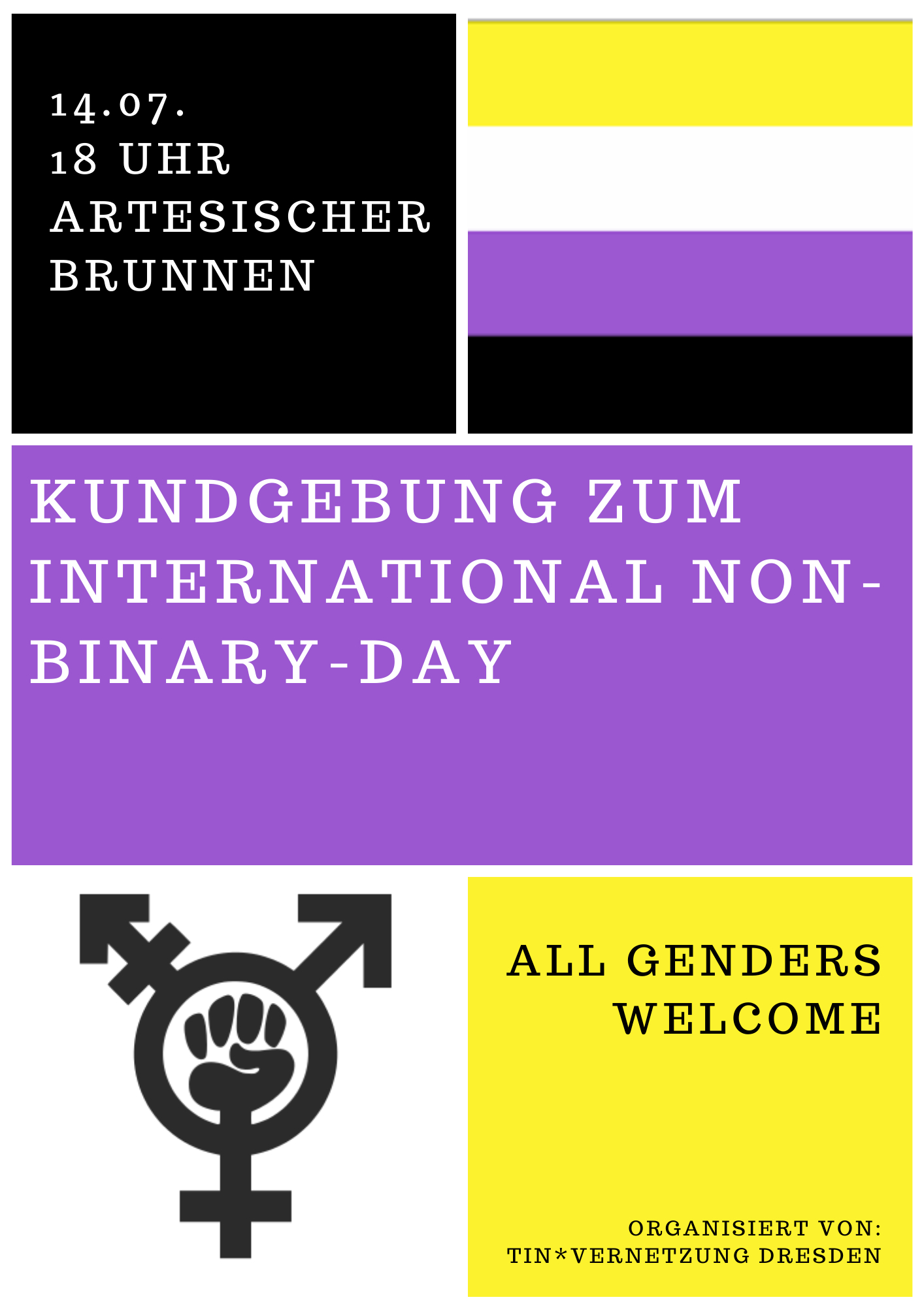 Kundgebung zum internationalen Non-binary-Tag