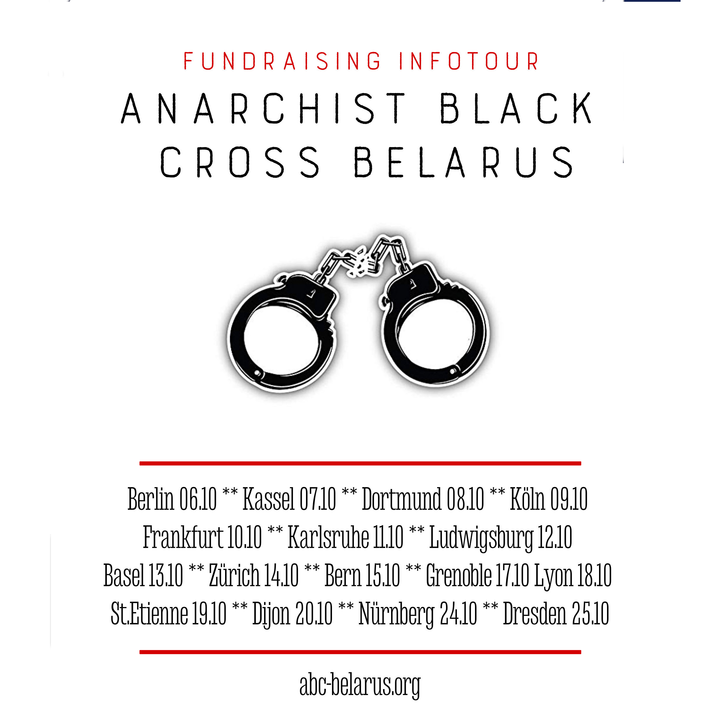 FUNDRAISING/INFO TOUR: Anarchistische Kämpfe und staatliche Repression in Belarus
