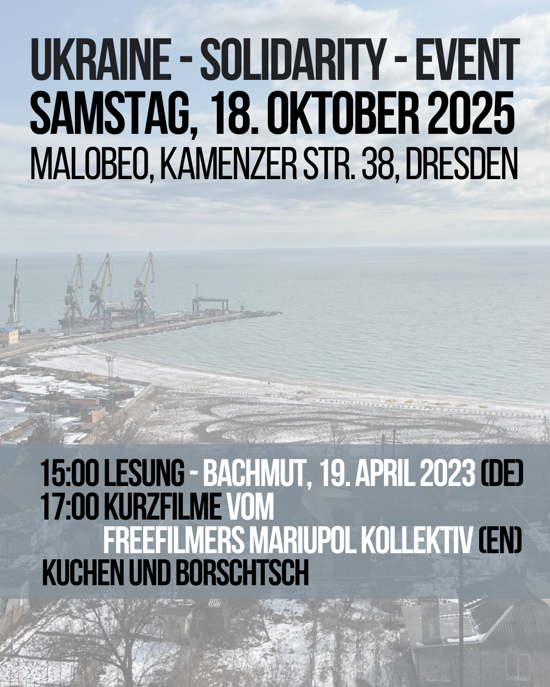 Ukraine Soli-Event 18.10.2025 – Lesung – Essen – Kurzfilme