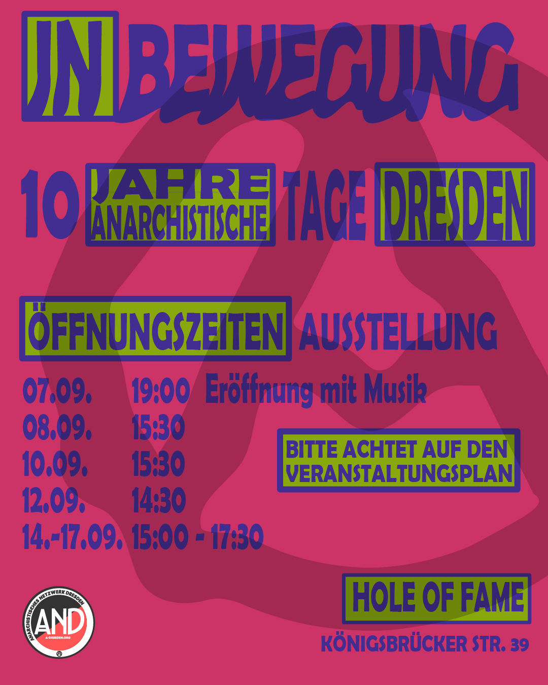 Vernissage: In Bewegung – 10 Jahre A-Tage Dresden